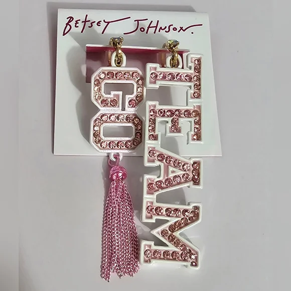 Betsey Johnson Go Team Earrings! NWT! - Picture 2 of 13